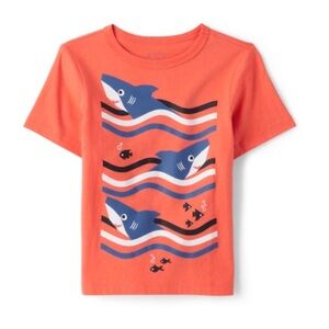 NEW - The Children’s Place
Toddler Boys Shark Graphic Tee - Blood Orange. 12-18M